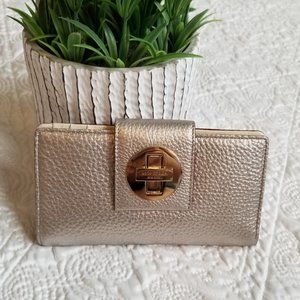 NEW Kate spade wallet silver metalic